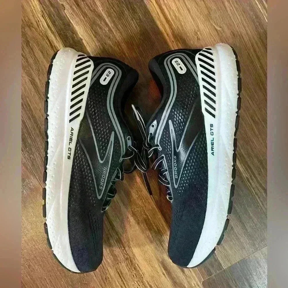 Brooks Black and White Performance Running Shoes